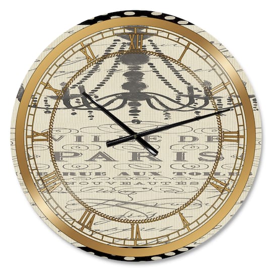 Designart French Chandeliers Couture I Glam Wall Clock